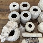 Crochet Thread Lot Mixed Sizes And Brands Cream Shades Tatting