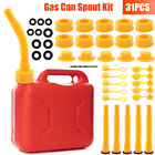 5x Replacement Gas Can Spout Nozzle Vent Kit For Plastic Gas Cans Old Style Caps