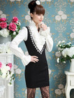 New Tops High Neck Frilly Ruffle Womens Victorian Long Sleeve Shirt Blouse S-xxl