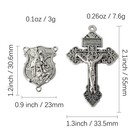 4 Sets Of Saint Michael Centerpiece And Pardon Crucifix For Diy Making Rosary   