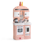 Step2 Quaint Kitchen Rose Pink Plastic Play Kitchen For Toddlers 2-4