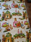 Vintage Beatrix Potter Peter Rabbit Fabric Heavy Cotton Nursery