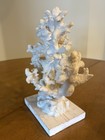 Large White Faux Coral Sculpture On Wood Base Salt Finish Sonoma Coastal 10 