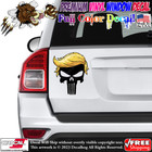 Donald Trump Punisher Hair Full Color Car Truck Window Vinyl Decal Sticker 