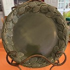 Department 56   10 1 4 Inch   Round Serving Dish Pinecone Design