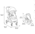 Monbebe 6 In 1 Modular Infant   Toddler Travel System Stroller  Black   Gold Ii