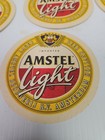 Amstel Light Lager Beer Coasters Lot Of 10 4 25  Round Paper