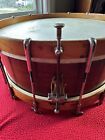 Vintage Antique Leedy Wood Snare Drum W original Case