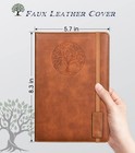A5 Leather Lined Journal Notebook 256 Pages Hardcover Travel Writing Diary Brown