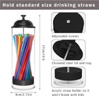 Straw Holder For Standard Size Drinking Straws  10 6 X 3 1 X 3 1inches  Black 