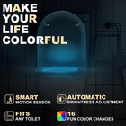 Toilet Light Motion Sensor 16 Colors Changing Led Glow Bowl Inside Toilet 2 Pack