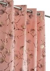 Atlanta Foil Printed Blackout Curtain Panel     Luxury Pink   Gold Floral Design  