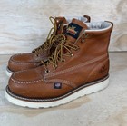 Thorogood 6  Moc Toe Work Boots Tobacco Men s 8 5d Usa Made - Safety Toe