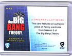 2013 The Big Bang Theory Penny Authentic Wardrobe  m12 Kaley Cuoco Season 5 Rare