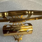 Vintage Stratton England Lipstick Holder With Mirror Floral Enamel Gold Tone