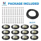 12 Pods Led Rock Lights For Trucks Underglow Wheel Well Light 6000k Pure White