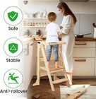 Foldable Tower W  Blackboard folding Toddler Kitchen Helper Adjustable 3 Heights