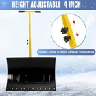 Snow Shovel W wheels   Adjustable Handle heavy Duty Snow Pusher Shovel driveway