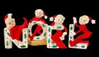 Vintage Christmas Noel Pixies Elves Figurines Mid-century Japan 1950s Mcm