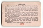 1932 Western Union Telegraph Card Ticket Pass  Railroad