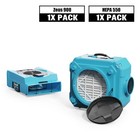 Alorair Air Solution Combo Pack 1 X Hepa Air Scrubber   1 X 950 Cfm Air Mover