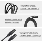 Xlr Male To Female Microphone Cable Balanced 3 Pin Mic Connector Extension Cord