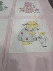 Vintage Quilt Topper Handmade 67x48 Inches Blanket Baby Quilt Pink