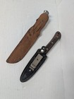 Hand Forged Bowie Knife Set Vintage Hunting Leather Sheath Wood Handle Classic