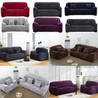 1 2 3 4 Seater Stretch Plush Thick Sofa Covers Couch Chair Slipcover Protector