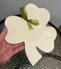9    Irish Shamrock       Hanging Wall Plaque ivory green celtic Porcelain