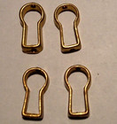 4 Brass Push In Keyhole Cover Insert Escutcheons Key Hole Nos