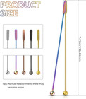 Coffee Stick Stainless Steel Swizzle Stick Reusable Metal Stir Sticks Cocktail C
