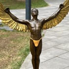 Bronze Statue Icarus Winged Sculpture Acbuy Decor Marble Sun Art Man Rare