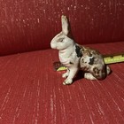 Cast Iron Easter Bunny Rabbit Figurine Or Garden Statue Antique White