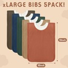5 Pcs Large Muslin Pullover Baby Bibs Full Coverage Slip On Absorbent Bib Wat   