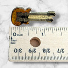 Vintage Enamel Hat Lapel Pin Gibson Double Neck Guitar Musical Instrument