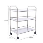 3-tier Rolling Utility Cart Storage Organizer Kitchen Trolley Rack Shelf Service