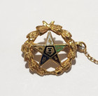 Order Of The Eastern Star Masonic Pin 10k Gold Lapel Pin