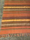 Vintage Handwoven Southwest Mexico Wool Rug Wall Hanging Blanket 49   x 57   