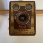 1955 Kodak Brownie Six-20 Model F Box Camera With Flash Contacts   Convas Case