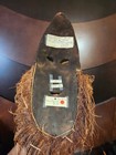 Vintage Papua New Guinea Ancestral Mask Tribal Art Carved Fiber 1973