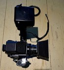 Zenza Bronica Etrs Film Camera Lot W  Sunpak Flashes  Film Backs  Hood  Filters