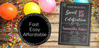 Birthday Invites  Printable Personalized   Invitation Digital   Sweet 15 Invite