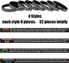 32 Pcs Bible Verse Bracelets Christian Scripture Bracelets Bulk Rubber Religious