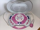 Hello Kitty Karaoke Cd System With Screen   2 Pink white Microphone Box Kt2003b