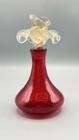 Antique Hand Blown Ruby Glass Perfume Bottle Pontil Early 1900s