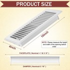 Fumete 12 Pcs 4 X 10 Floor Vent Covers Heavy Duty Floor Register Metal Heat