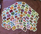 Lot Of 114 Crocheted Granny Squares Mixed Colors Hand Crocheted 5x5