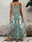 Multicolor Plus Size Spaghetti Strap Maxi Dress Summer Vacation Wear 0xl 1xl
