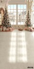 10 x20 cp Xmas Gifts Trees Scenic Microfiber Fabric Background Backdrop Sd346